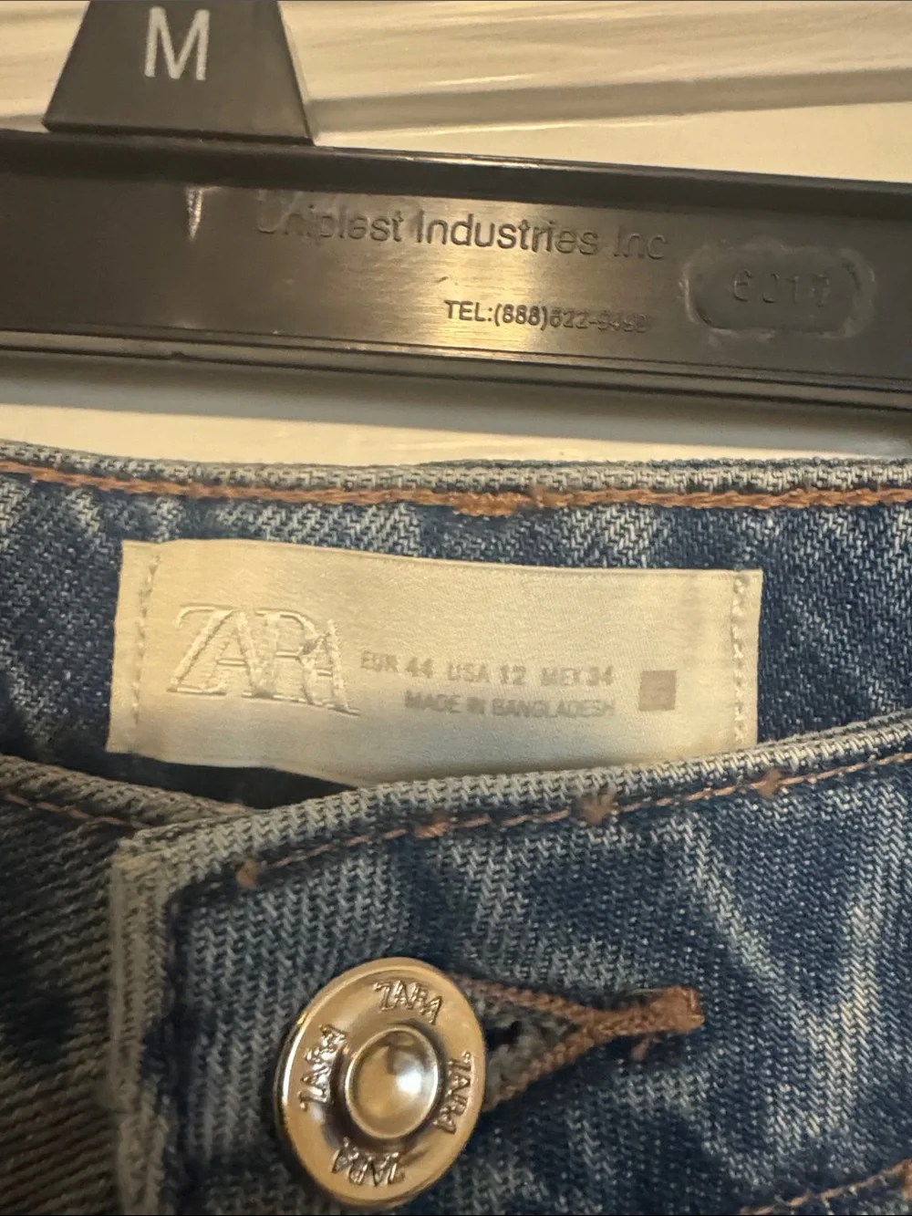 Zara Men's Straight Jeans in Faded Blue